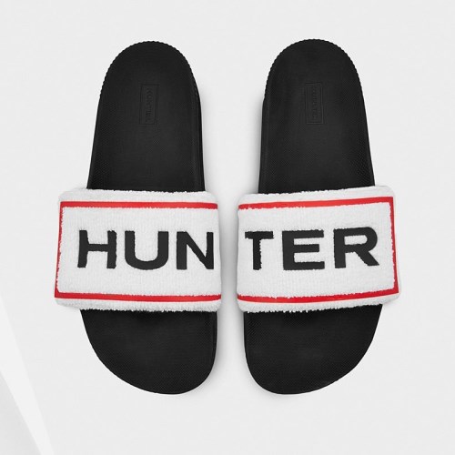 Hunter Original Terry Towelling Logo Adjustable Slides (H027Y) Ireland